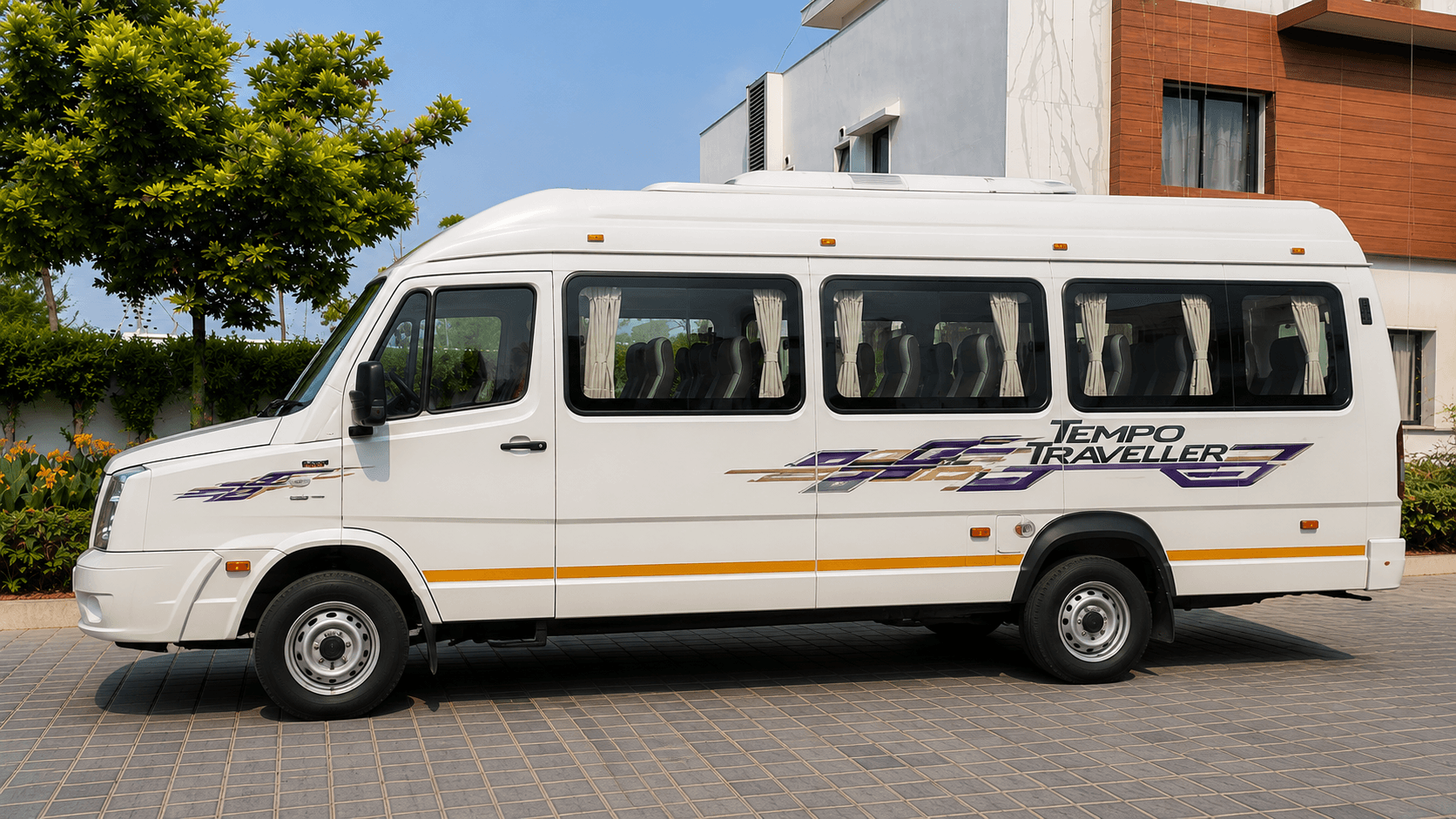 12 Seater Tempo Traveller group van booking from Pondicherry